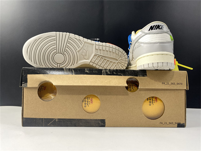 NK Dunk Low OW Lot 10 DM1602-112 detail 6