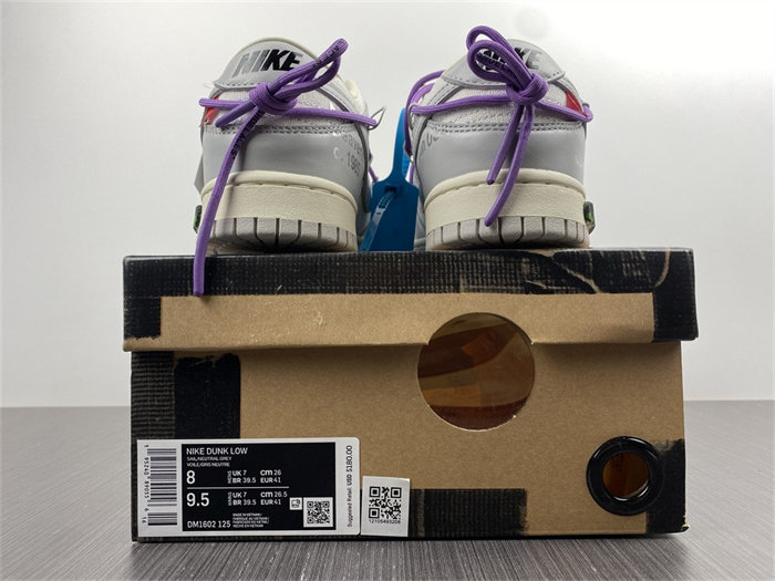 NK Dunk Low OW Lot 47 DM1602-125 detail 5