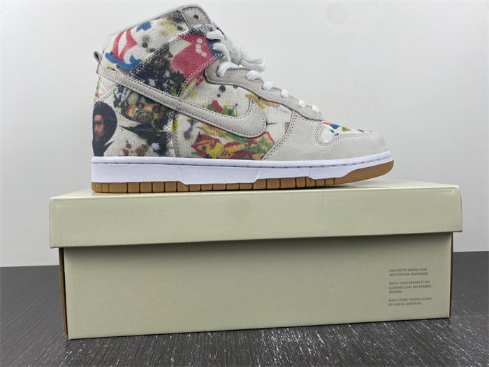 NK SB Dunk High Supreme Rammellzee FD8779-100 detail 4
