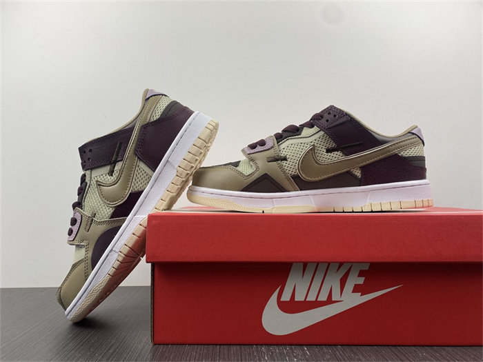 NK Dunk Low Scrap Latte DH7450-100 detail 2
