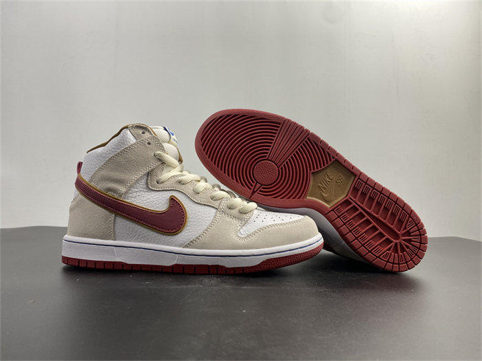 NK SB Dunk High Sail Bright Crimson CV9499-100 detail 3