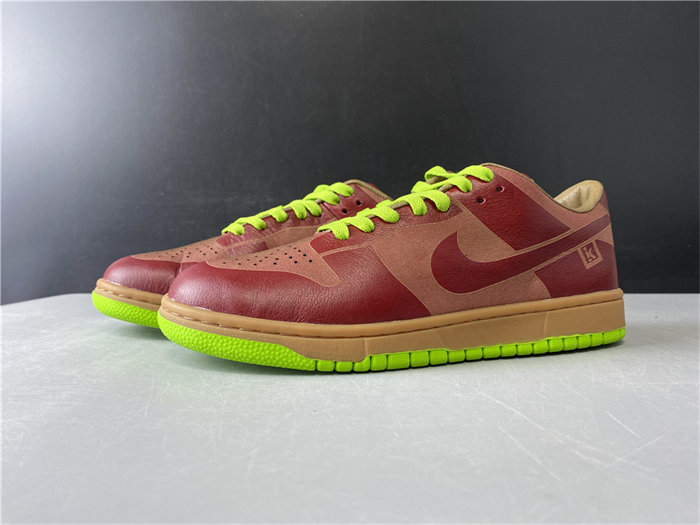 NK Dunk Low 1-Piece Laser Varsity Red Chartreuse 311611-661