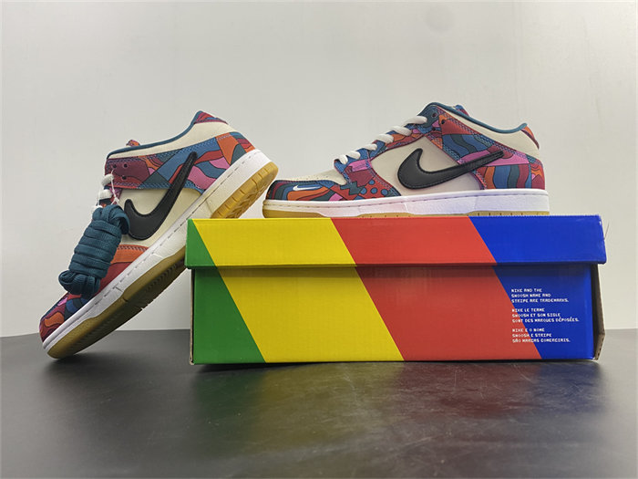 NK SB Dunk Low Pro Parra Abstract Art DH7695-600 detail 2