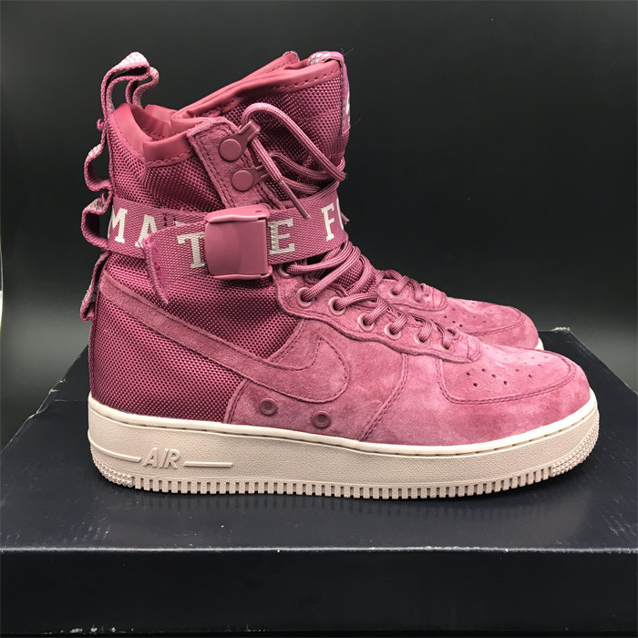 NK SF Air Force 1 High Force Is Female Vintage Wine AJ1700-600 detail 7