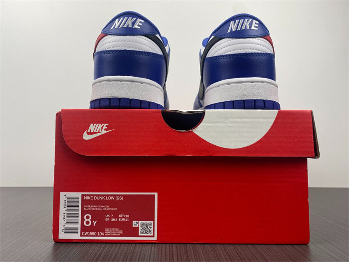 NK Dunk Low Bright Crimson Game Royal CW1590-104 detail 5