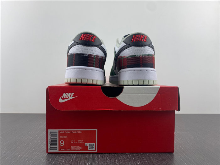 NK Dunk Low Tartan Plaid DV0827-100 detail 5