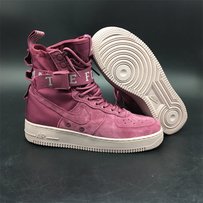 NK SF Air Force 1 High Force Is Female Vintage Wine AJ1700-600 detail 2