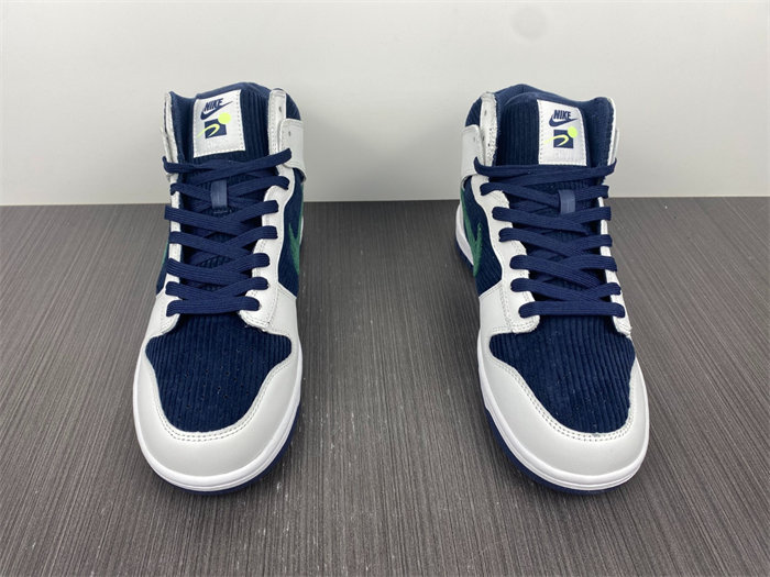 NK Dunk High Sports Specialties White Navy DH0953-400 detail 4