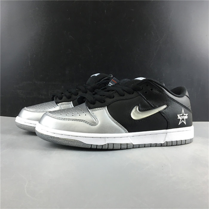 NK SB Dunk Low Supreme Jewel Swoosh Silver CK3480-001