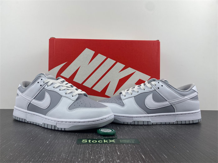 NK Dunk Low Retro White Grey  DJ6188-003