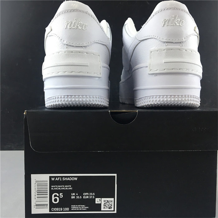 NK Air Force 1 Low Shadow Triple White CI0919-100 detail 5