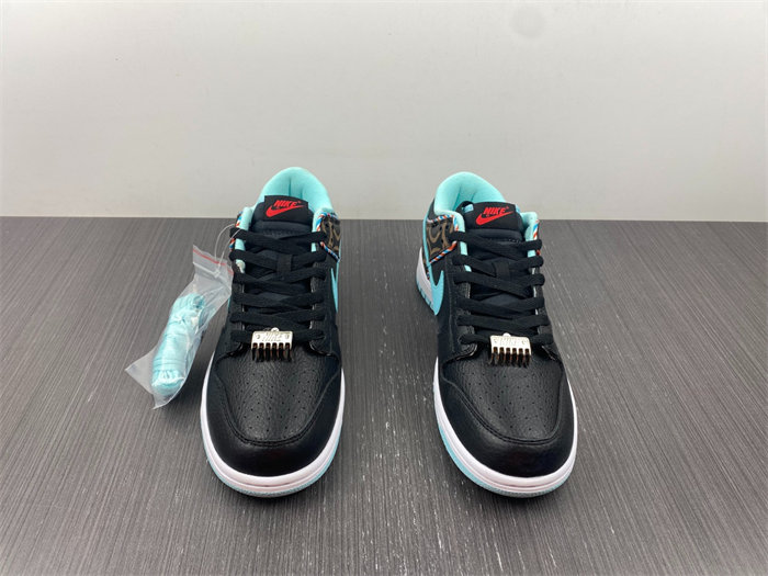 NK Dunk Low SE Barber Shop Black dh7614-001 detail 4