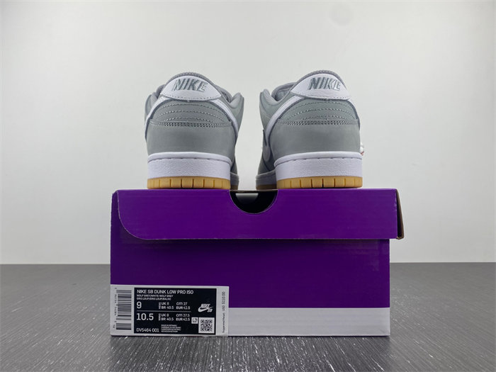 NK SB Dunk Low Pro ISO Orange Label Wolf Grey Gum DV5464-001 detail 5