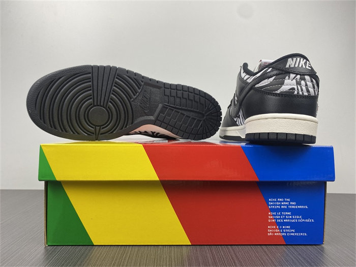 NK SB Dunk Low OG QS Quartersnacks Zebra DM3510-001 detail 6