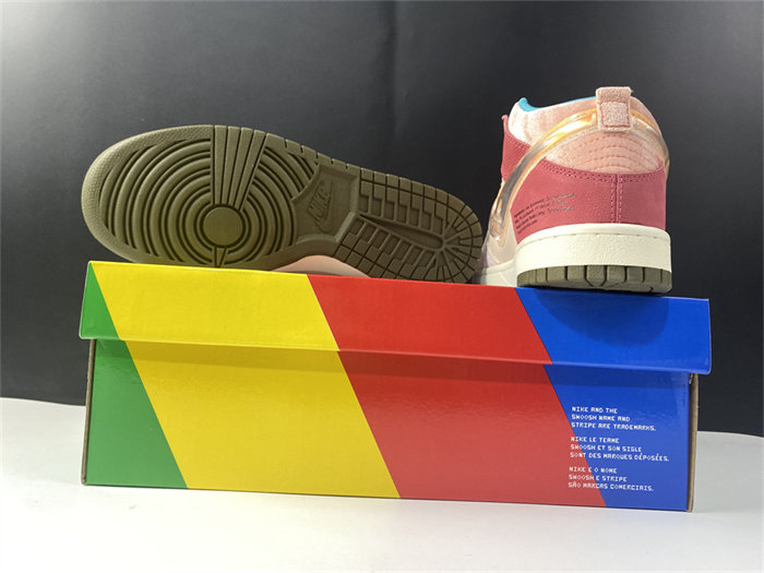 NK Dunk Mid Social Status Free Lunch Strawberry Milk DJ1173-600 detail 6