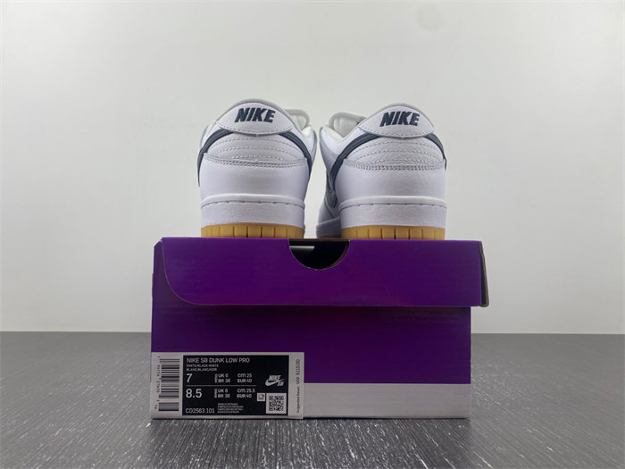 NK SB Dunk Low Pro White Gum CD2563-101 detail 5