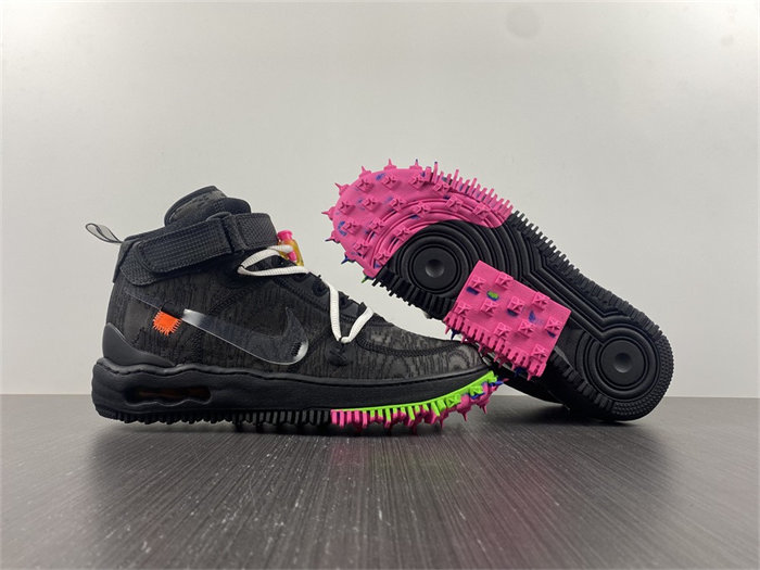 NK Air Force 1 Mid OW Black DO6290-001 detail 3