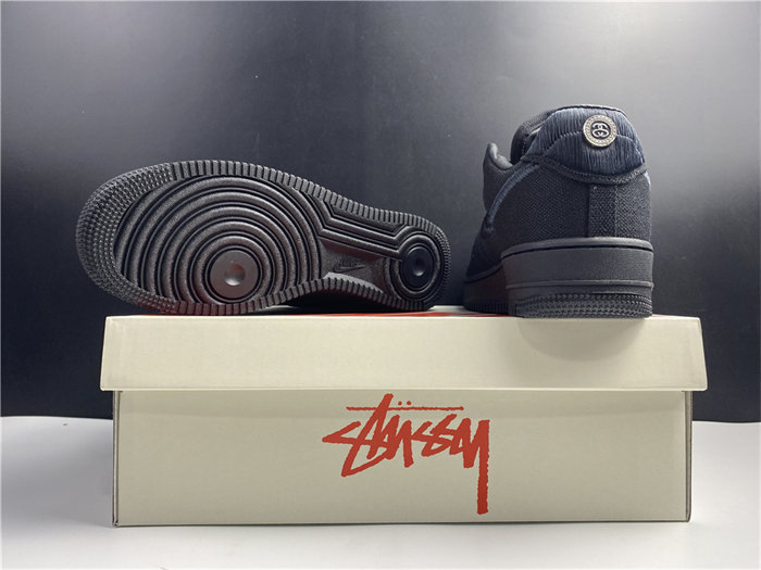 NK Air Force 1 Low Stussy Black CZ9084-001 detail 6