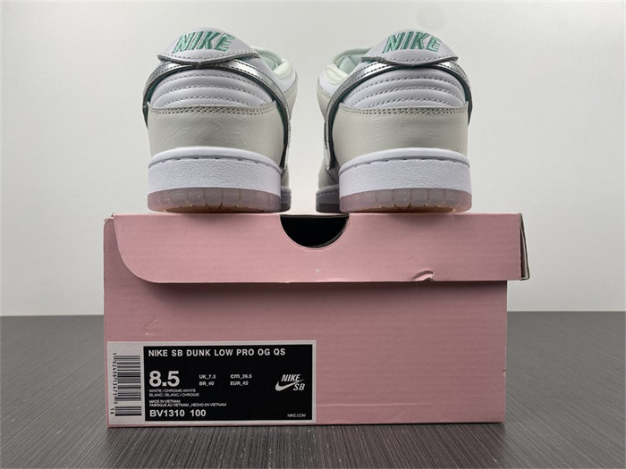 NK SB Dunk Low Diamond Supply Co White Diamond BV1310-100 detail 5