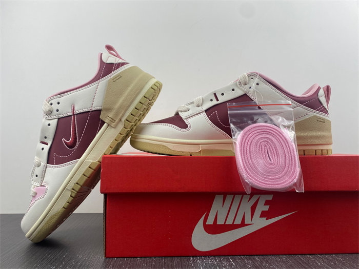 NK Dunk Low Disrupt 2 Valentine's Day FD4617-667 detail 2