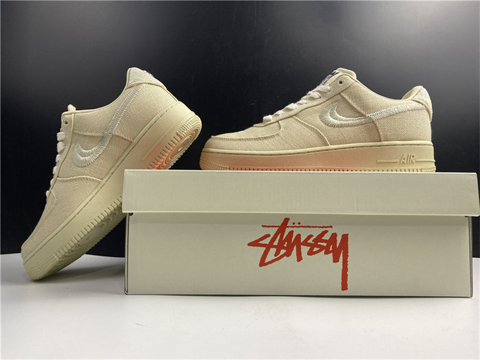 NK Air Force 1 Low Stussy Fossil CZ9084-200 detail 2