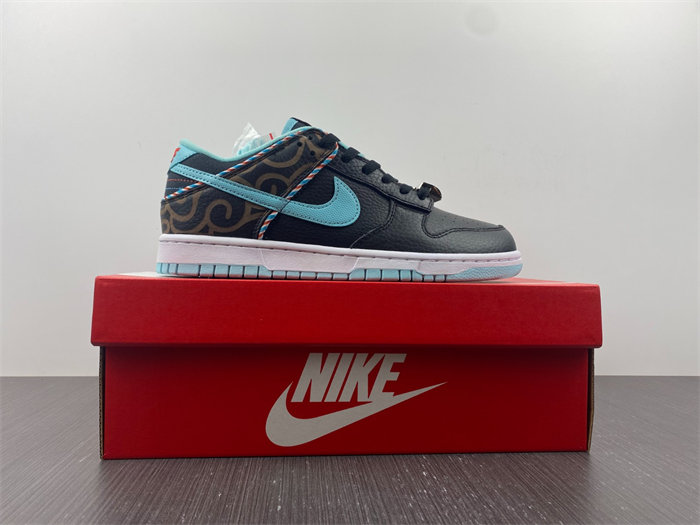 NK Dunk Low SE Barber Shop Black dh7614-001 detail 7