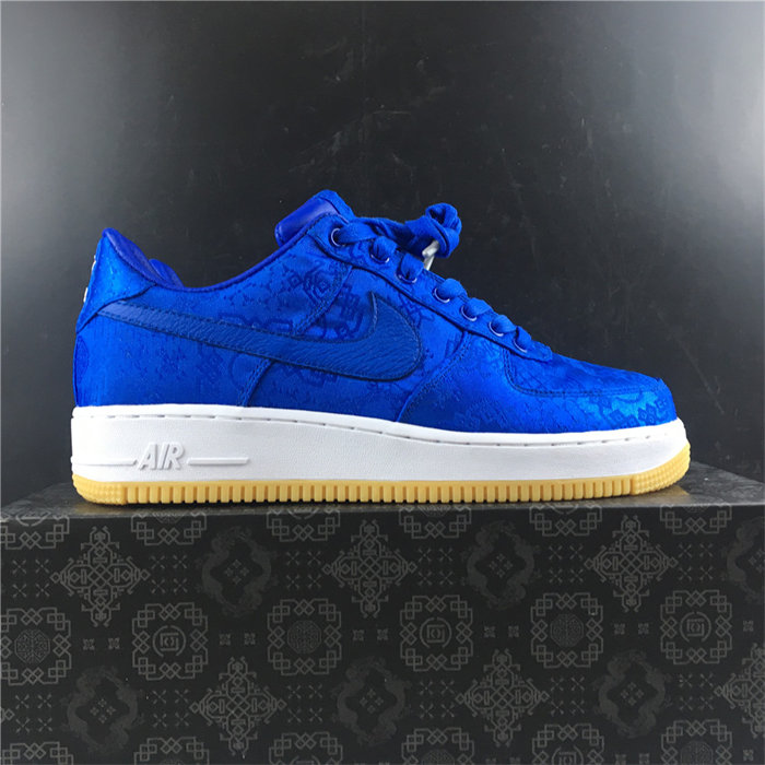 NK Air Force 1 Low CLOT Blue Silk CJ5290-400 detail 7
