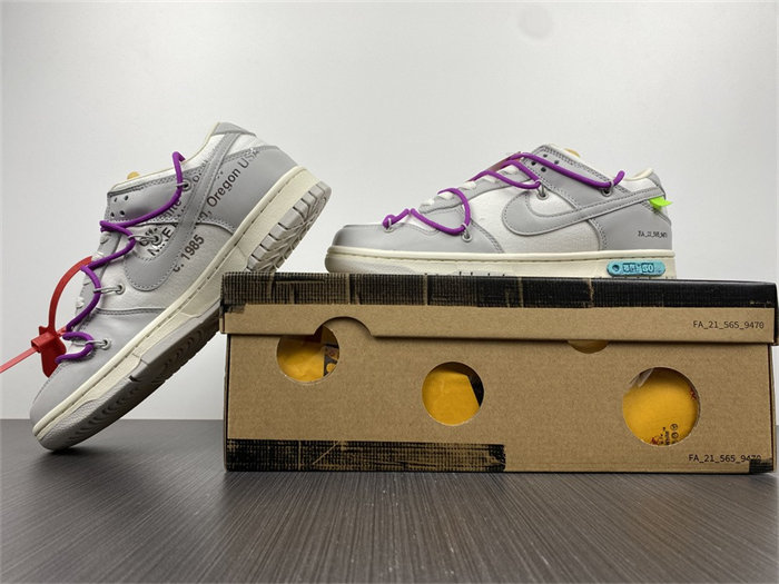 NK Dunk Low OW Lot 45 DM1602-101 detail 2