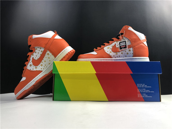 NK SB Dunk High Supreme Orange 307385-181 detail 2