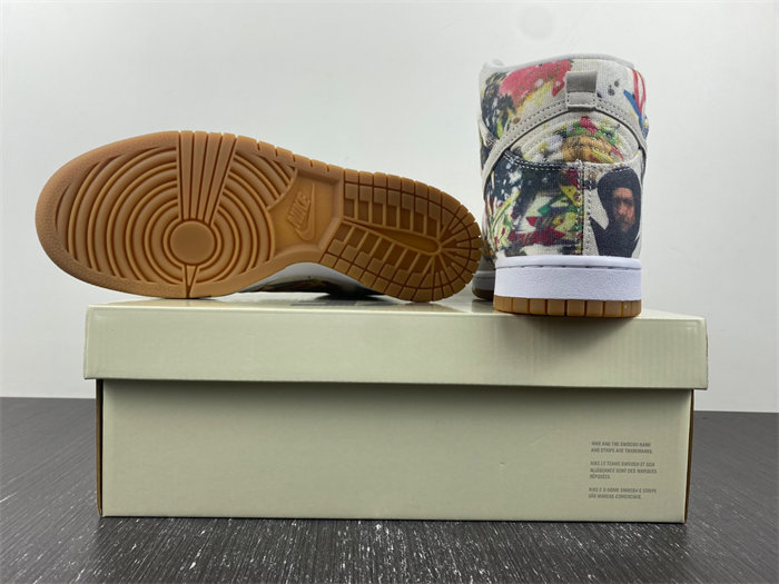 NK SB Dunk High Supreme Rammellzee FD8779-100 detail 3
