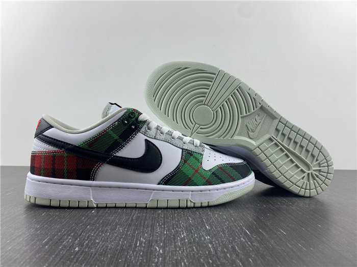 NK Dunk Low Tartan Plaid DV0827-100 detail 6