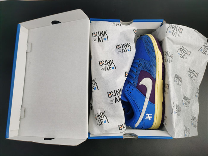 NK Dunk Low Undefeated 5 On It Dunk vs. AF1 DH6508-400 detail 7