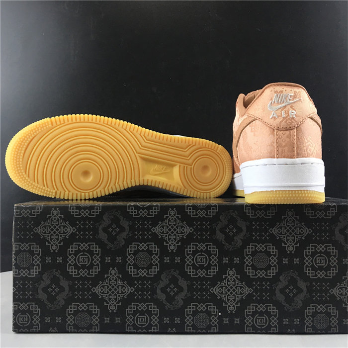 NK Air Force 1 Low CLOT Rose Gold Silk CJ5290-600 detail 6