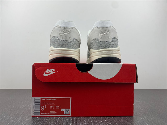 NK Air Max 1 '87 Safari Summit White Phantom FB5059-100 detail 4