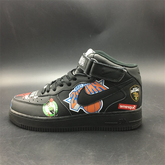NK Air Force 1 Mid Supreme NBA Black AQ8017-001