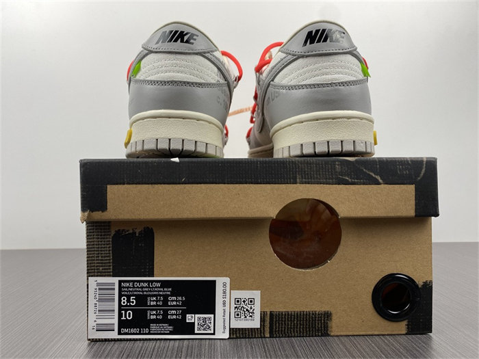 NK Dunk Low OW Lot 6 DJ1602-110 detail 5