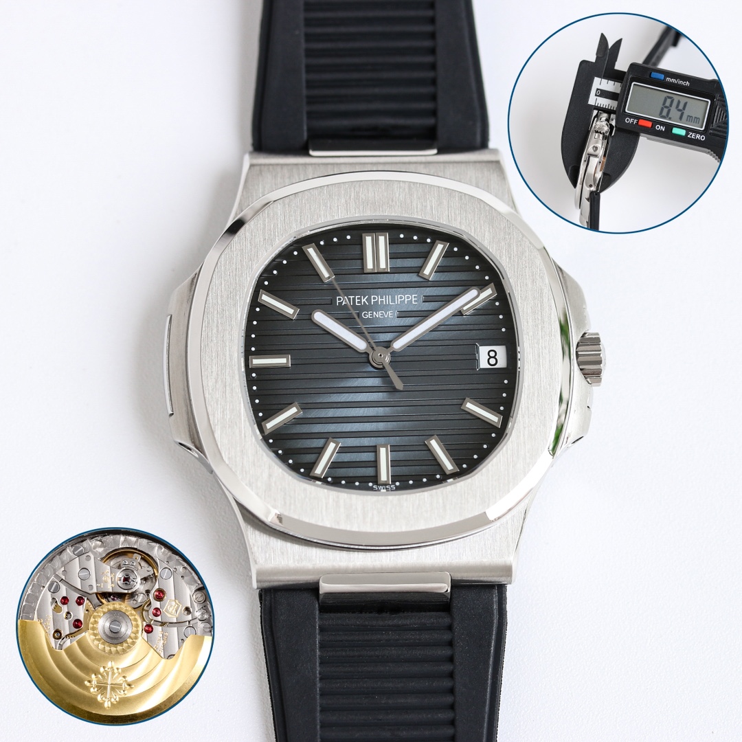 PP Nautilus 5711 Black Dial Rubber