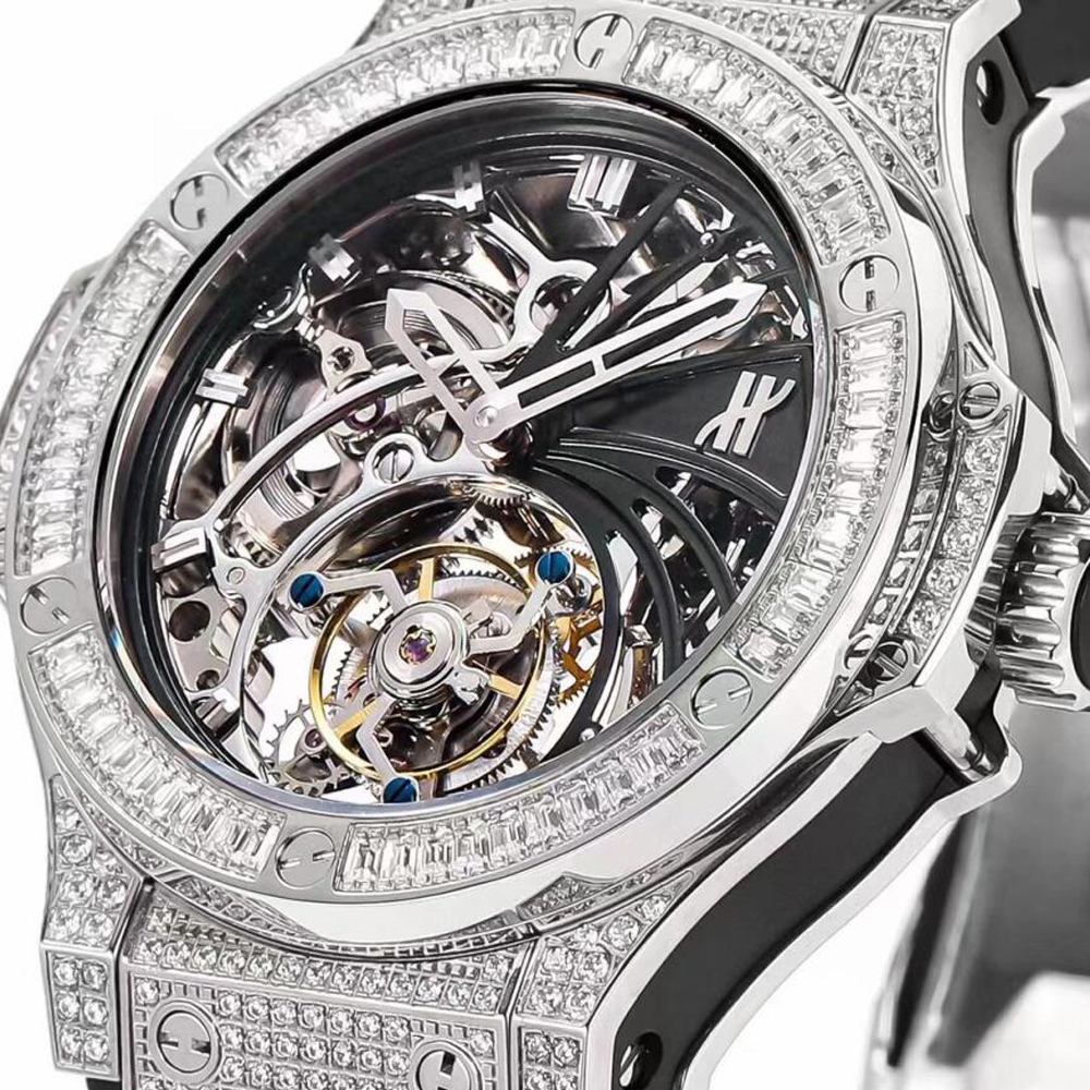 Skeleton Diamond Watch detail 2