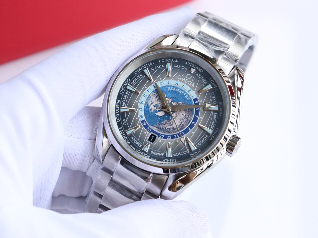 OMG Seamaster Aqua Teera 150 Meter Watch 41mm Gray Diameter 316l Stainless Steel Strap detail 3