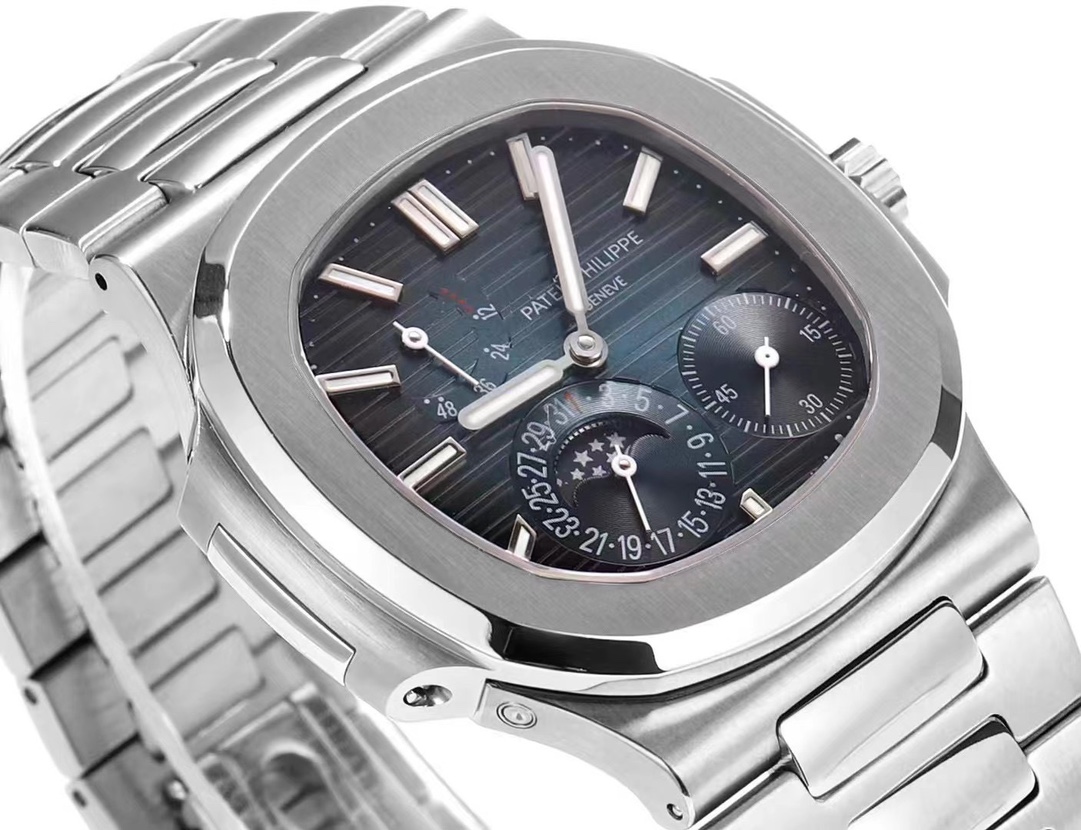 PP Nautilus 5712/1A Moon Phase Steel Blue Dial detail 12