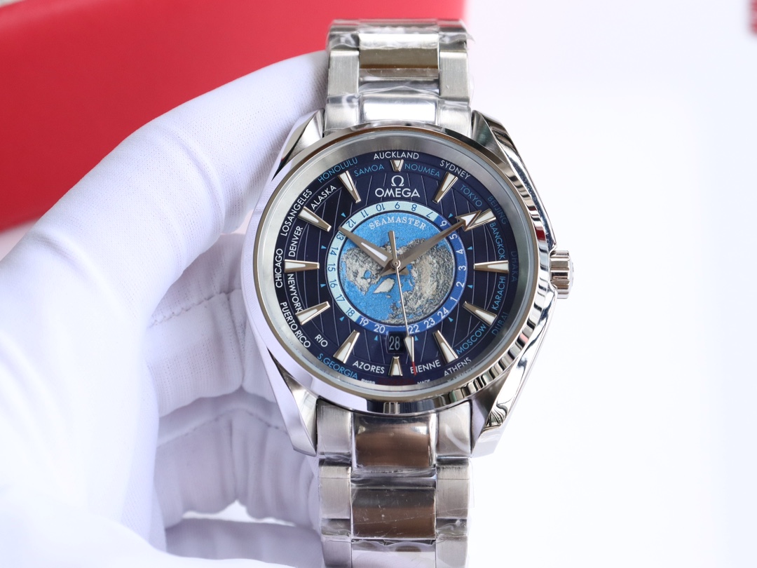 OMG Seamaster Aqua Teera 150 Meter Watch 41mm Dark Blue Diameter 316l Stainless Steel Strap