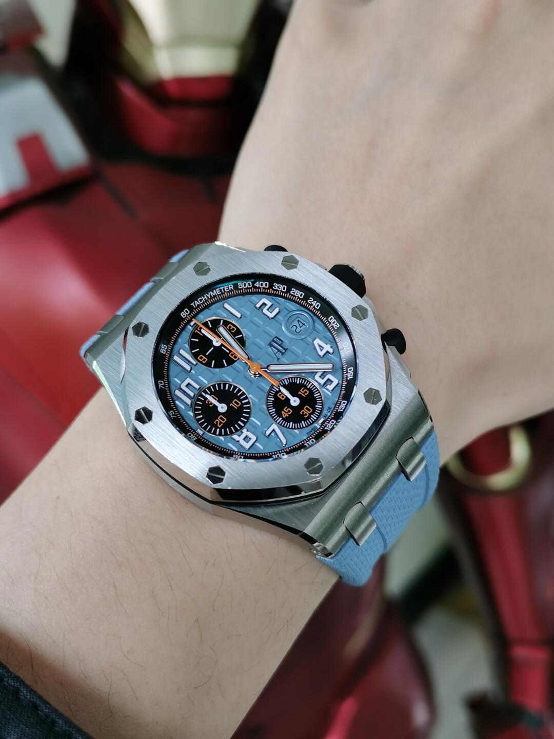 APS 26238ST Blue Dial detail 3