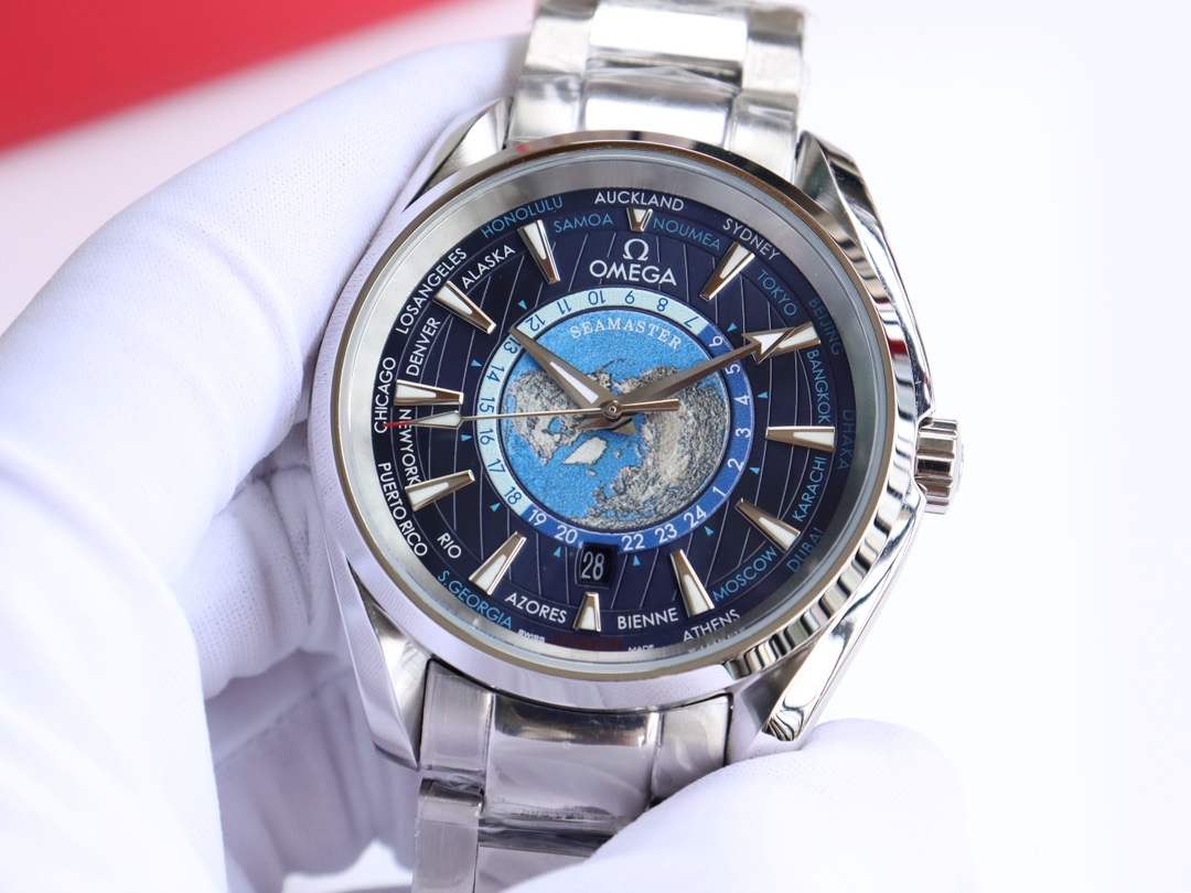 OMG Seamaster Aqua Teera 150 Meter Watch 41mm Dark Blue Diameter 316l Stainless Steel Strap detail 4