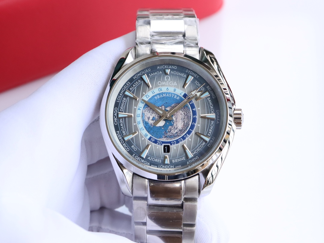 OMG Seamaster Aqua Teera 150 Meter Watch 41mm Gray Diameter 316l Stainless Steel Strap