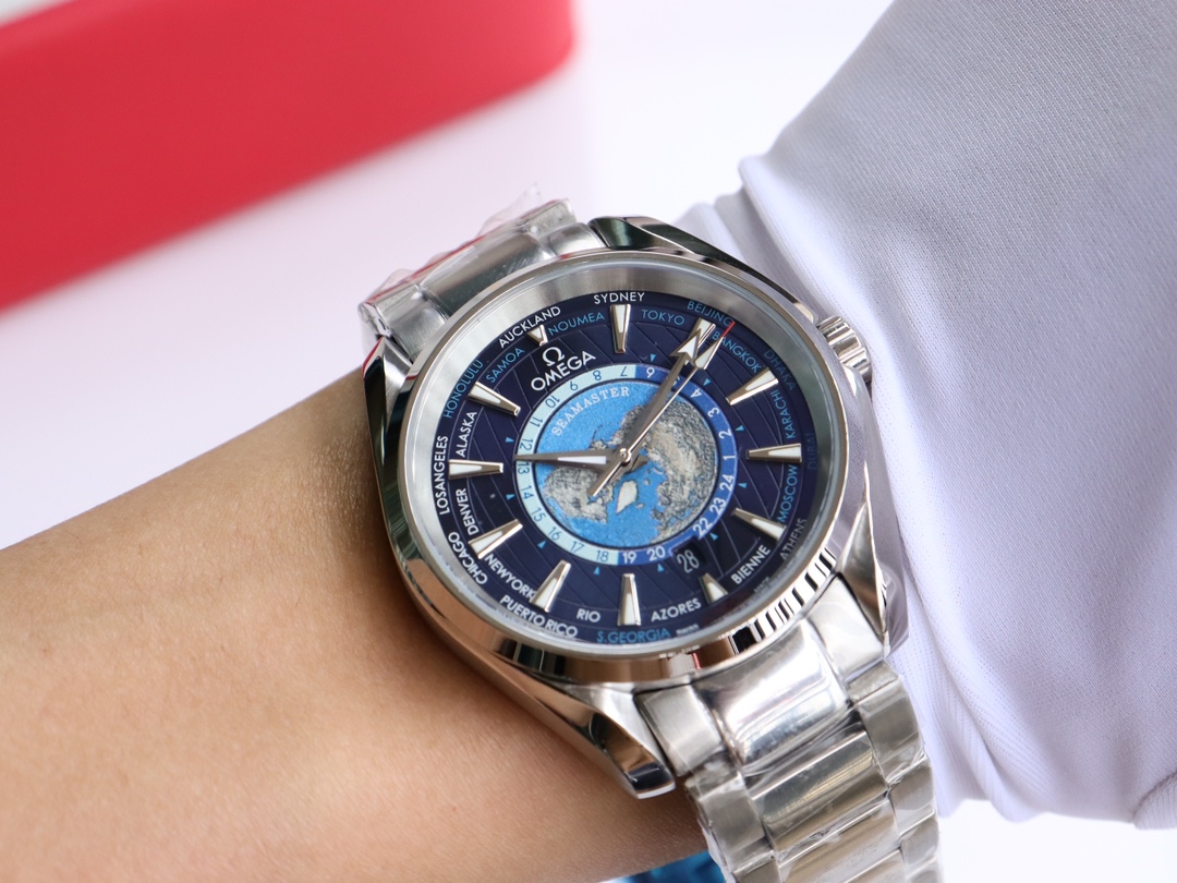OMG Seamaster Aqua Teera 150 Meter Watch 41mm Dark Blue Diameter 316l Stainless Steel Strap detail 9