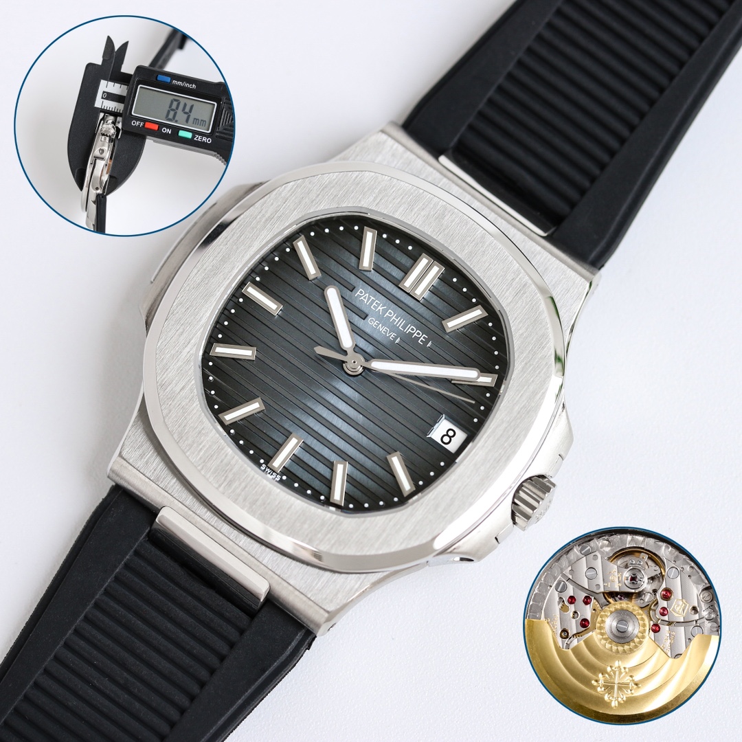 PP Nautilus 5711 Black Dial Rubber detail 3