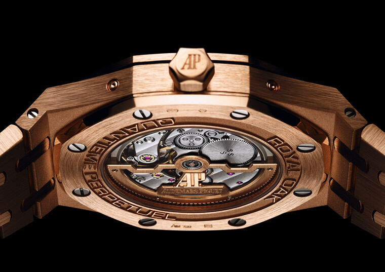 APS Rose Gold Blue Dial detail 8