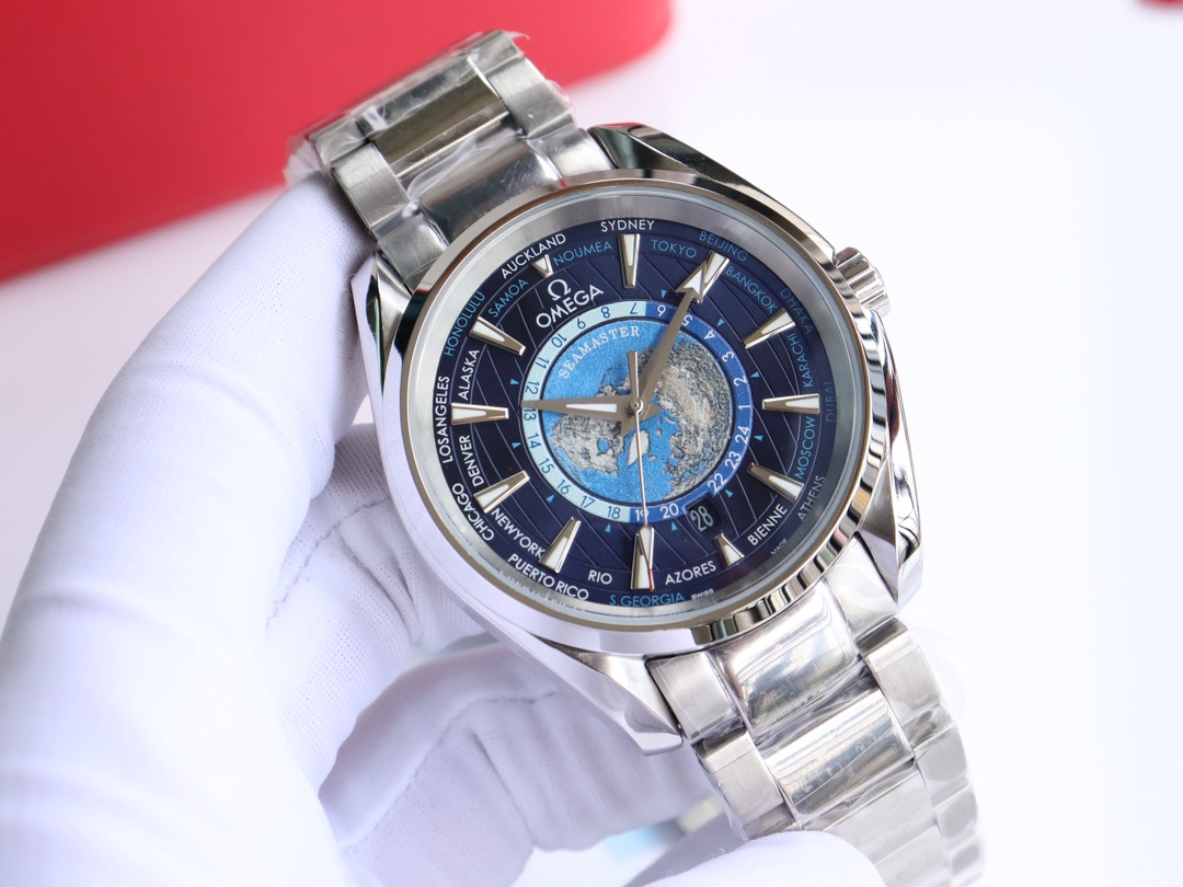 OMG Seamaster Aqua Teera 150 Meter Watch 41mm Dark Blue Diameter 316l Stainless Steel Strap detail 2