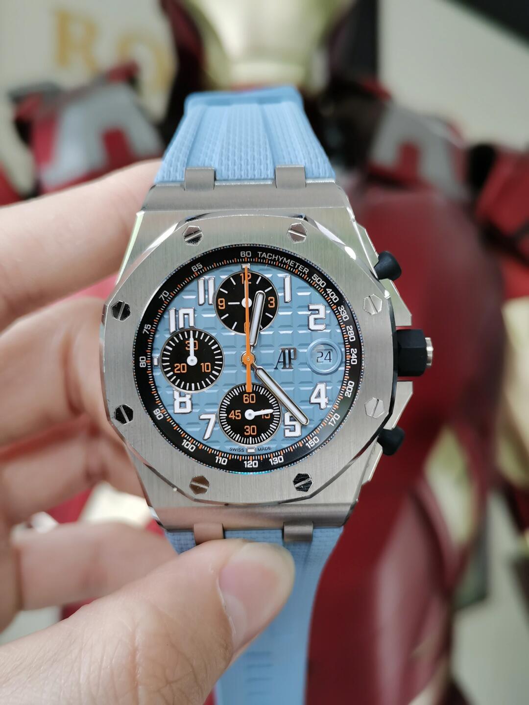 APS 26238ST Blue Dial detail 4