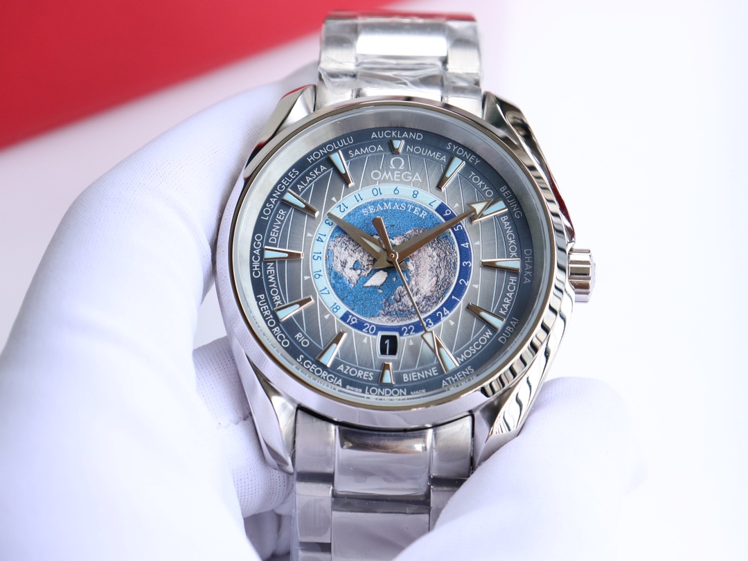 OMG Seamaster Aqua Teera 150 Meter Watch 41mm Gray Diameter 316l Stainless Steel Strap detail 4